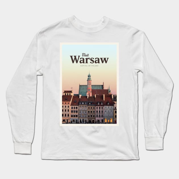 Visit Warsaw Long Sleeve T-Shirt by Mercury Club